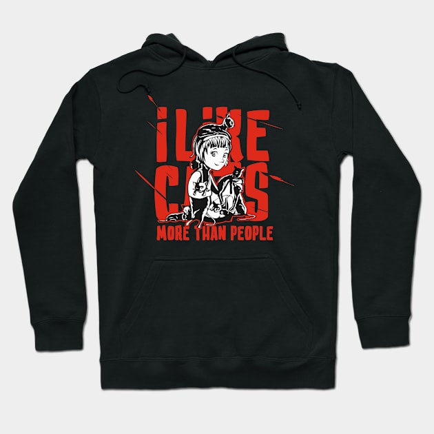 I Like Cats Hoodie by Whatastory